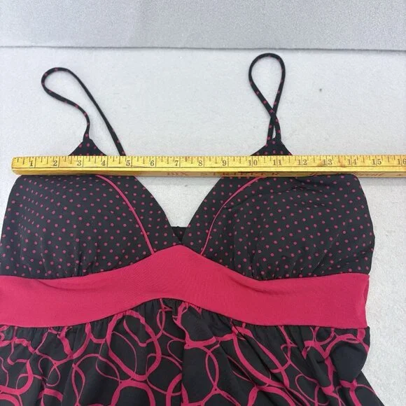 VTG 90's/Y2k My Michelle Babydoll Dress SZ Medium Black Red Whimsigoth Fairy - Picture 6 of 10